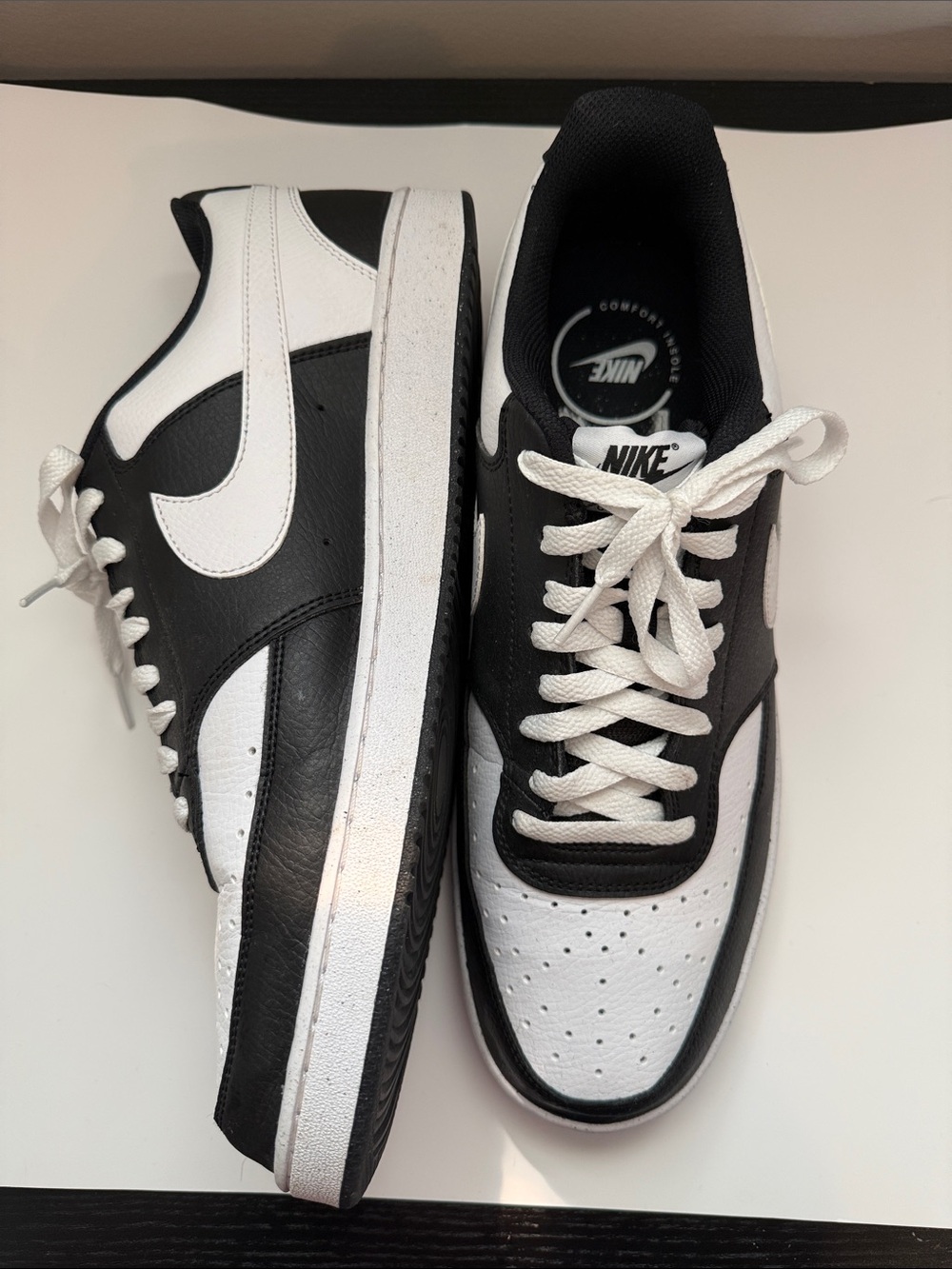 Nike Black and White Low-Top Sneakers